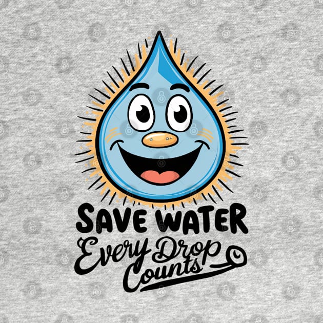 Every Drop Counts: Save Water Tee by UrbanBlend